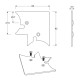 CORNER JOINTS SET FOR ALUMINUM FRAME 45x20/8 (4 CORNERS + 8 SCREWS)